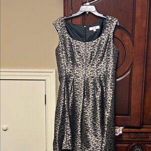 Asymmetrical Black and Silver Dress